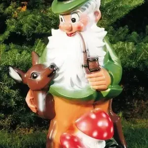 Forstmeister mit Reh 89 cm - Riesenzwerg Highlight